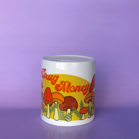 Drug Money Piggy Bank with Mushrooms