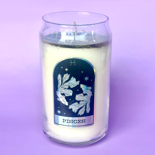 Pisces Zodiac Dressed Candle