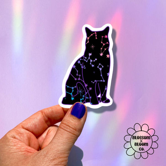 Starry Astrology Cat Sticker
