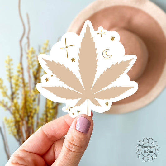 4:20 Pot Leaf Sticker