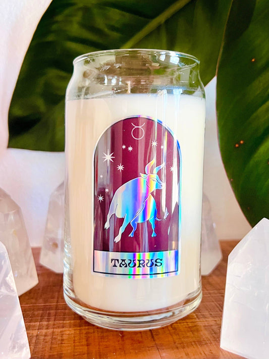 Taurus Zodiac Dressed Candle