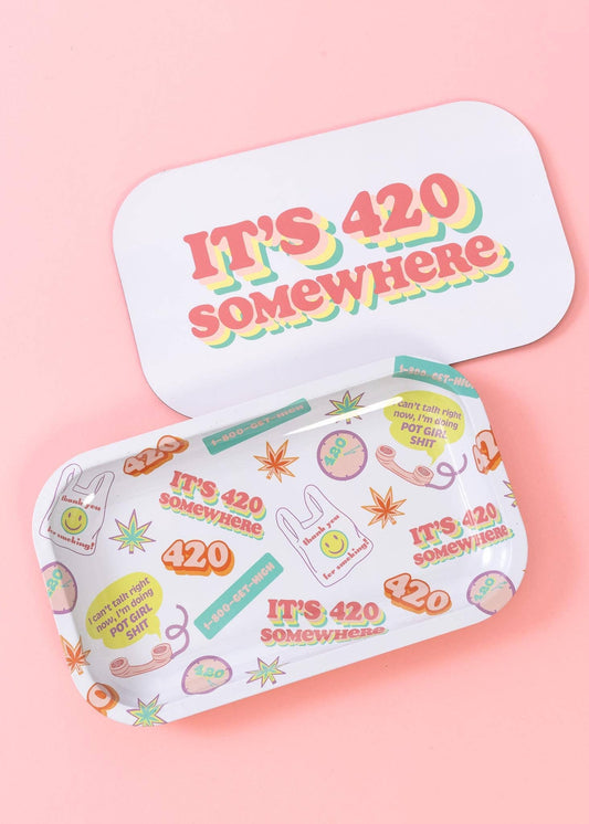 420 Rolling Tray with Lid