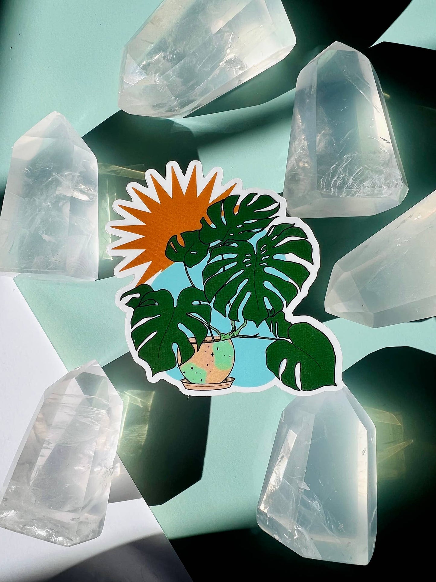 Monstera Plant Clear Sticker