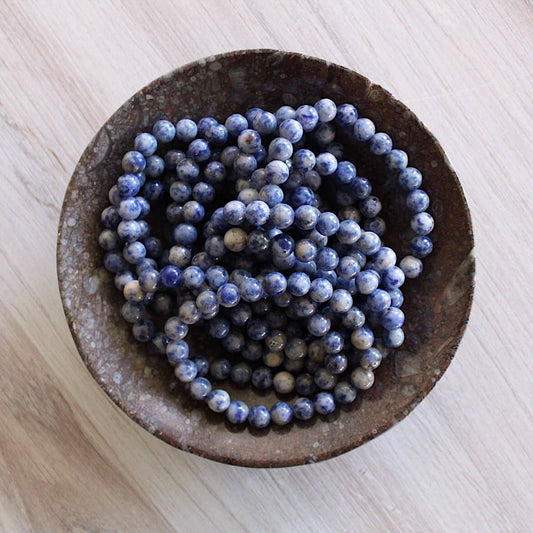 Sodalite Bracelet 8mm or 6mm (Crystals & Stones)