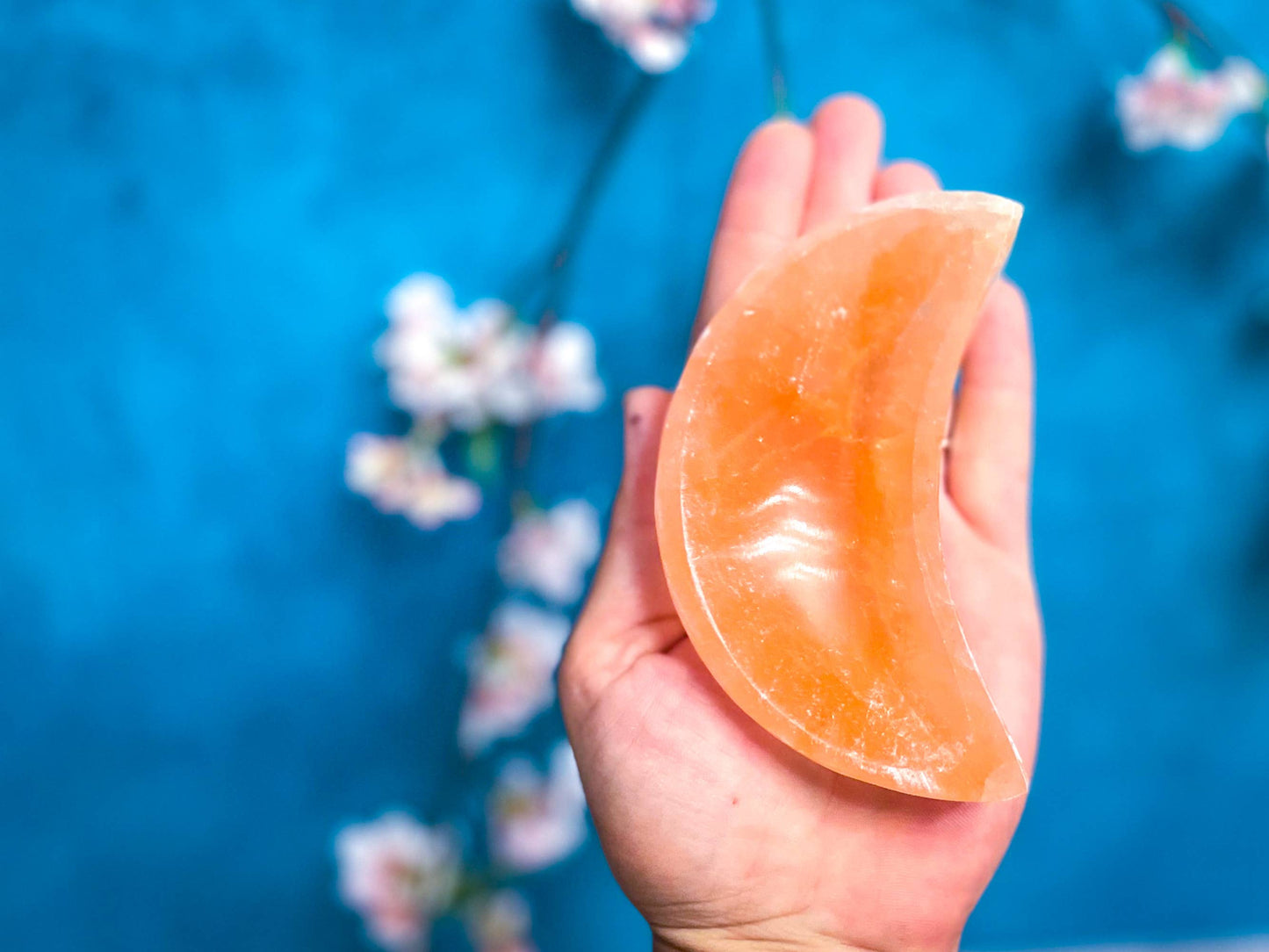 4" Peach Selenite Charging Bowls